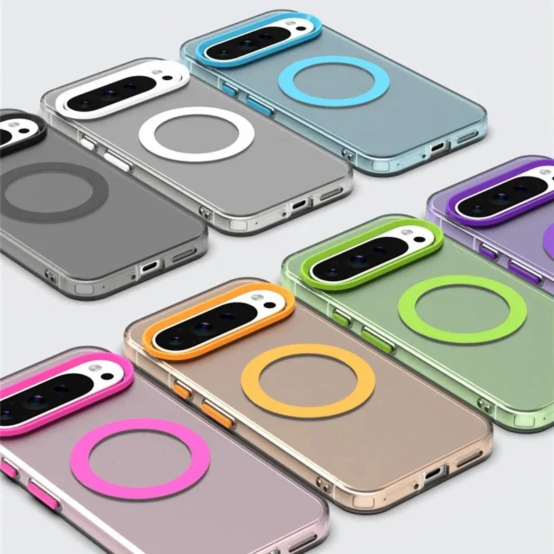 Frosted Armor Magnetic Shockproof Bumper Case