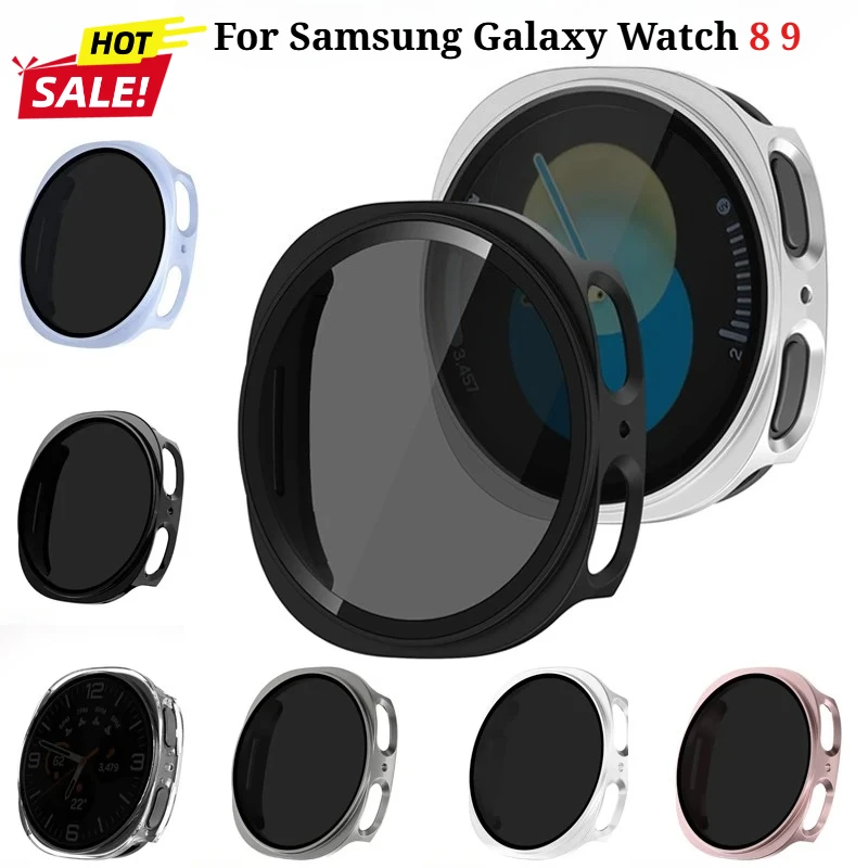 Enhanced Privacy Glass Screen Protector with Protective Case for Smartwatches - Tempered, Anti-Peeping, and Durable Design