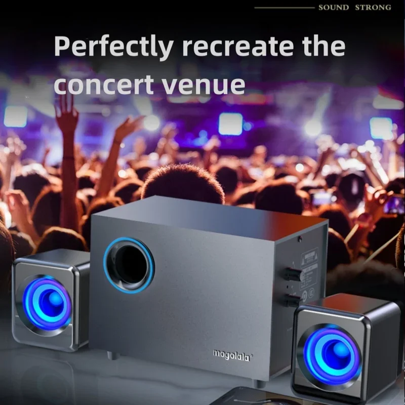 

Wooden Wired Audience HIFI Caixa De Som PC Bluetooth Speaker Desktop Boombox Bass Subwoofer Powerful Home Theater Music Center