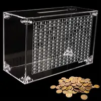 Transparent Acrylic Money Box With Counter Piggy Bank Handmade For Creative Children's Saving The Money Goal 5000 1