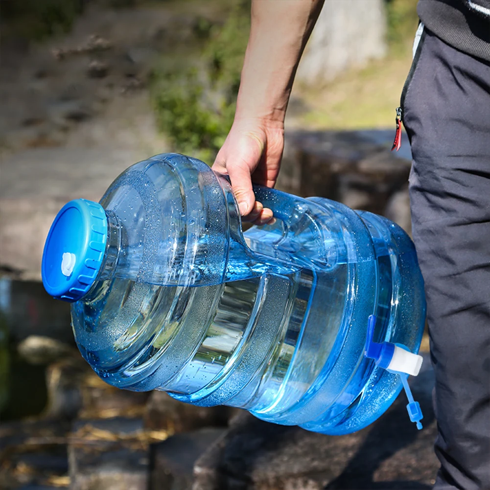 7.5/11.3L Portable Water Bucket Driving Pure Water Tank Container with Faucet for Outdoor Camping Cooking Picnic Hiking