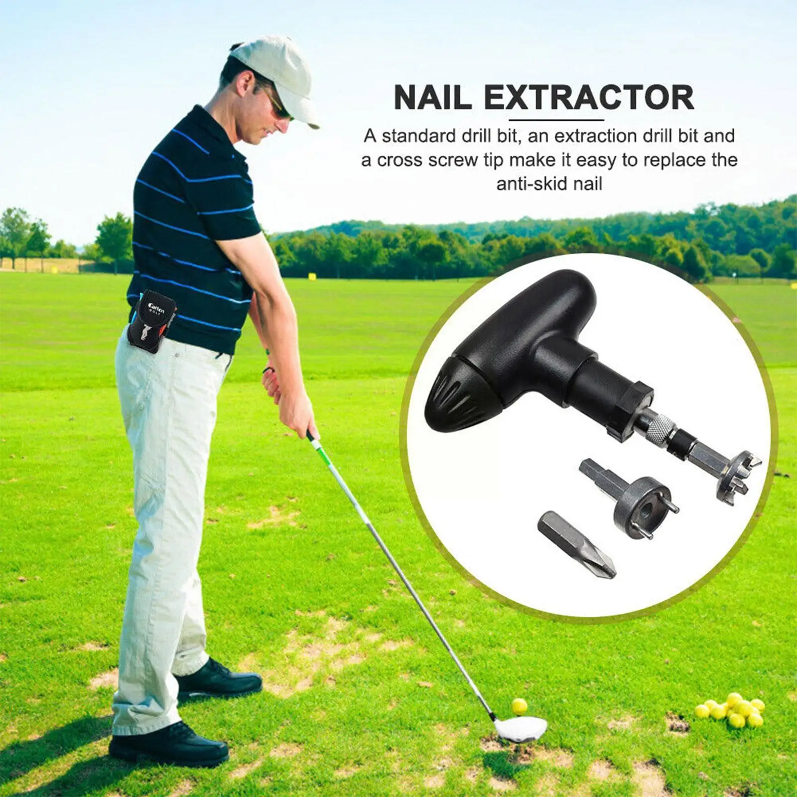 Golf Shoe Nail Puller Portable Spike Wrench Remover Golf Shoe Universal Nail Shoes Aid Tool