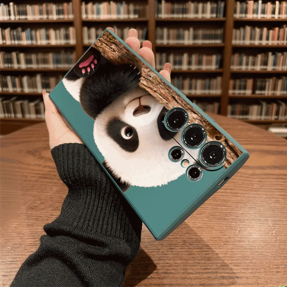 Adorable Panda Cub Tree Hideaway Phone Case - Soft TPU Protection Cover