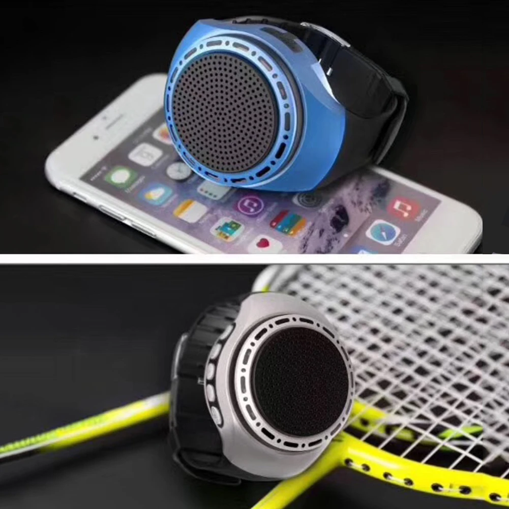 USB Rechargeable Wrist Watch Speaker Cool Lighting Bluetooth-compatible Portable Bicycle Audio Music FM Radio Box