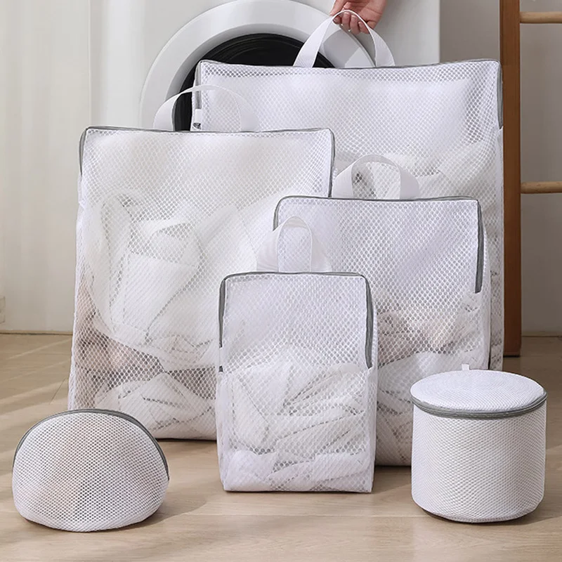 

Mesh Laundry Bag Washing Machine Shoes Travel Storage Net Bags Portable Anti-Deformation Family Underwear Care Protect Organizer