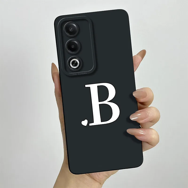Chic Square Silicone Phone Case with Cute Letters Design