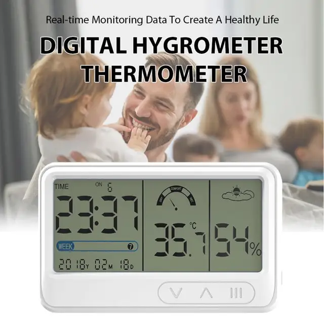 Lcd Digitális Hőmérő Higriller Beltéri Otthoni Hőmérséklet Páratartalom Érzékelő Mérőeszközök Kiegészítők Szerszámok
