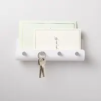 Adhesive Hanging Key Holder Wall Mounted Kitchen Drying Rack Durable No Drilling Storage Container for Bracelet Phone Mails 1