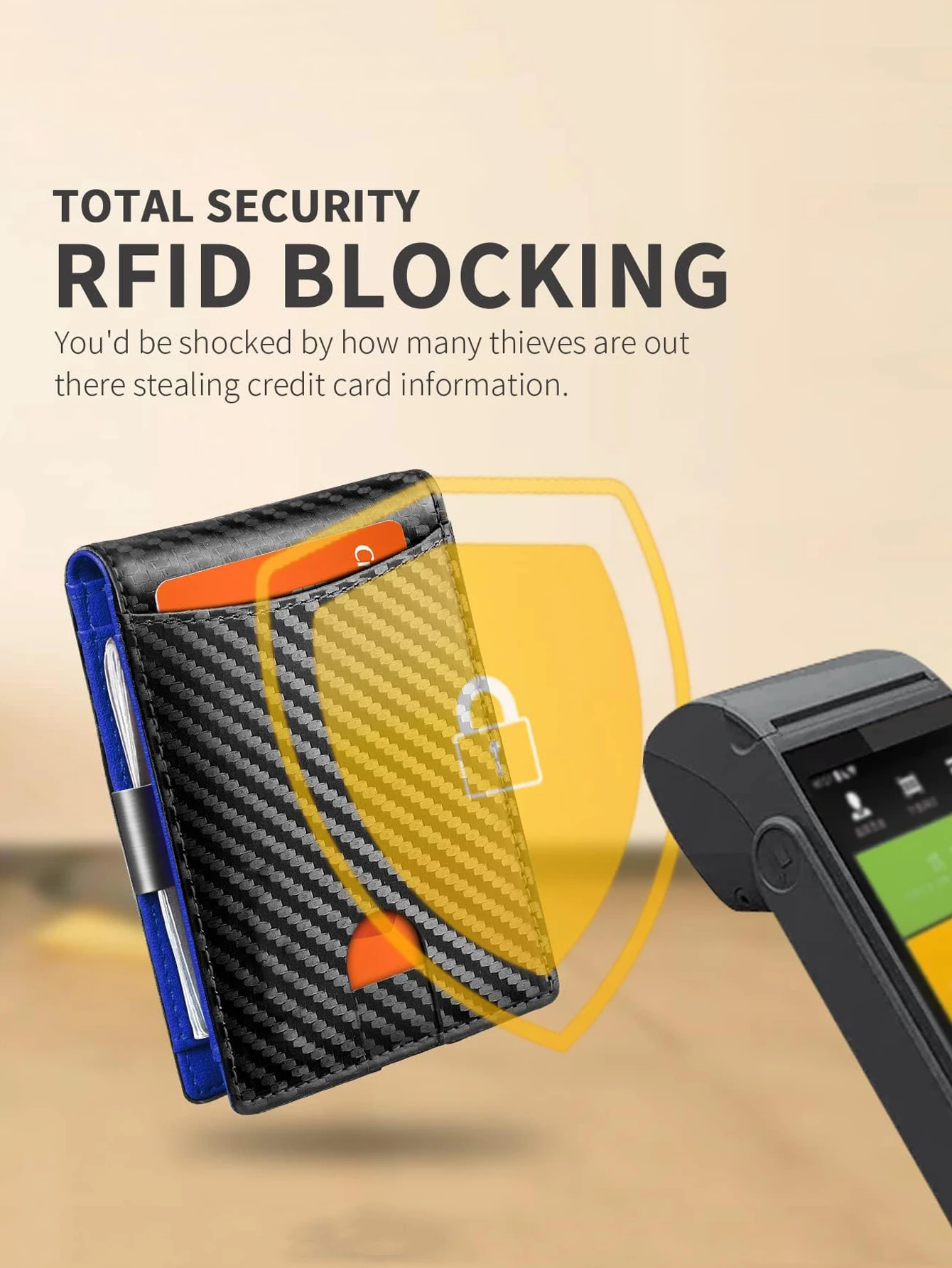 Schlanke, dünne, minimalistische Herren-Geldbörsen mit Vordertasche, RFID-blockierend, geschützt, tragbarer Kartenhalter, 12-Karten-Multifunktions-Geldbörse – Detail 2