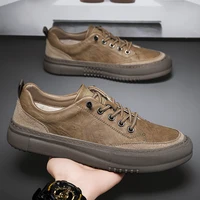 Fashion Casual Leather Men Sneakers Lightweight Casual Shoes Comfortable Man Skateboard Footwear Tenis Masculino Vulcanize Shoes