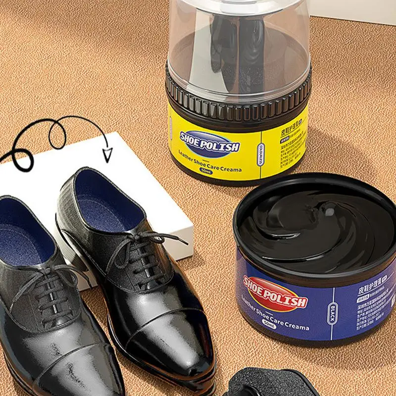 Leather Shoe Cream 50ml Car Leather Care Cream Maintenance Car Conditioner Interior Cleaner For Shoes
