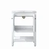 24" Solid Wood Bathroom Vanity Set with White Vessel Sink 2 Doors Bathroom Storage Cabinet Durable Waterproof Modern Design 5