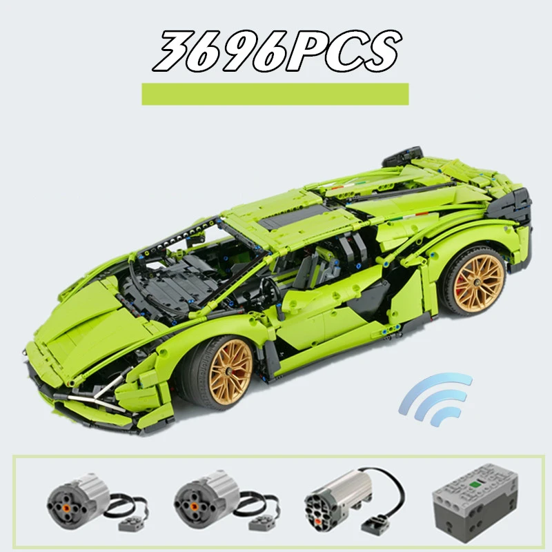 Juego de bloques de construcción modelo Lamborghinis para niños, juguete  técnico de ladrillos para armar coche de control remoto SIAN Roadster  FKP37, ideal para regalo, código 42115|Técnica/electrónica Bloques| -  AliExpress