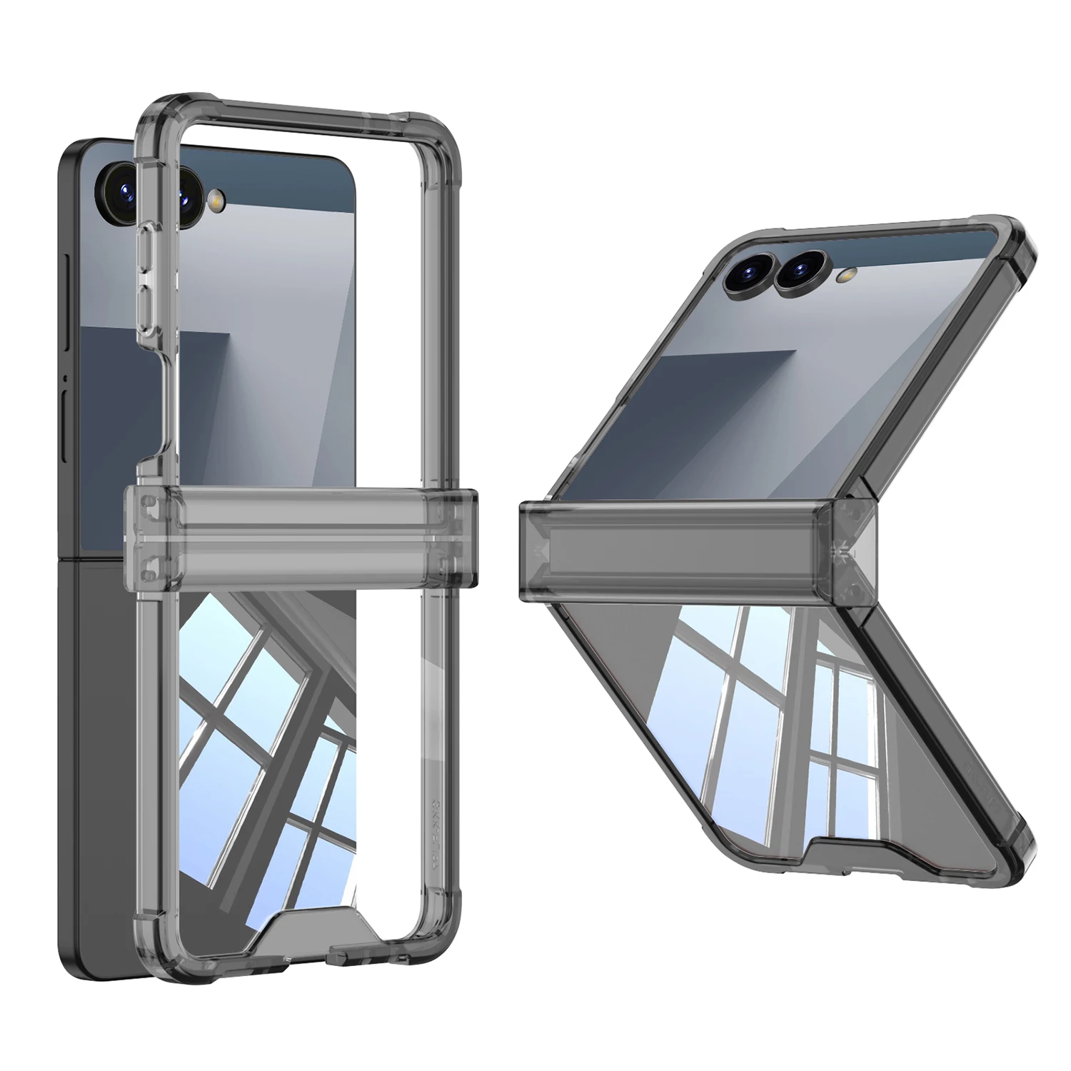 Durable Four-Corner Anti-Drop Transparent Hinged Phone Case