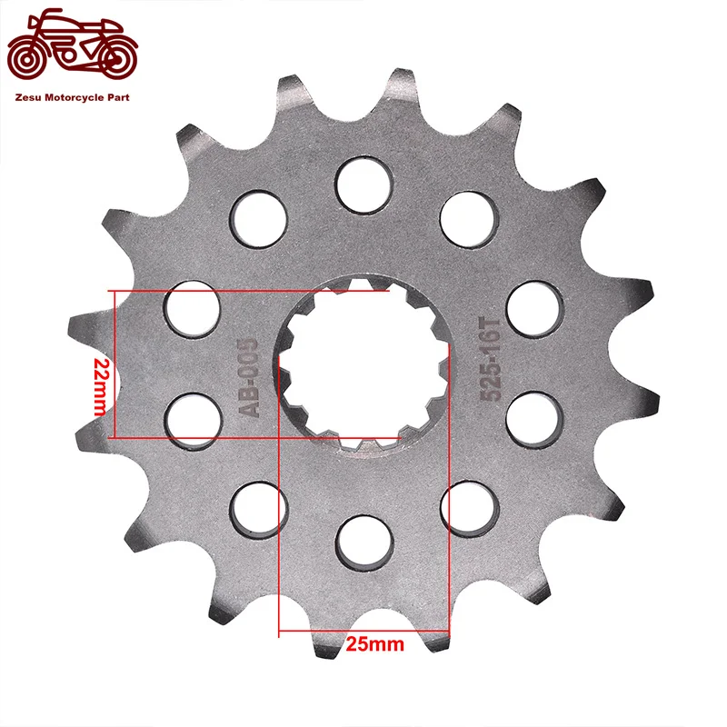 

525-16T 525 16 Tooth Motorcycle 20CrMnTi Front Sprocket For Triumph 675 Daytona 800 Tiger XRX 850Tiger Sport 900Tiger 900TigerGT