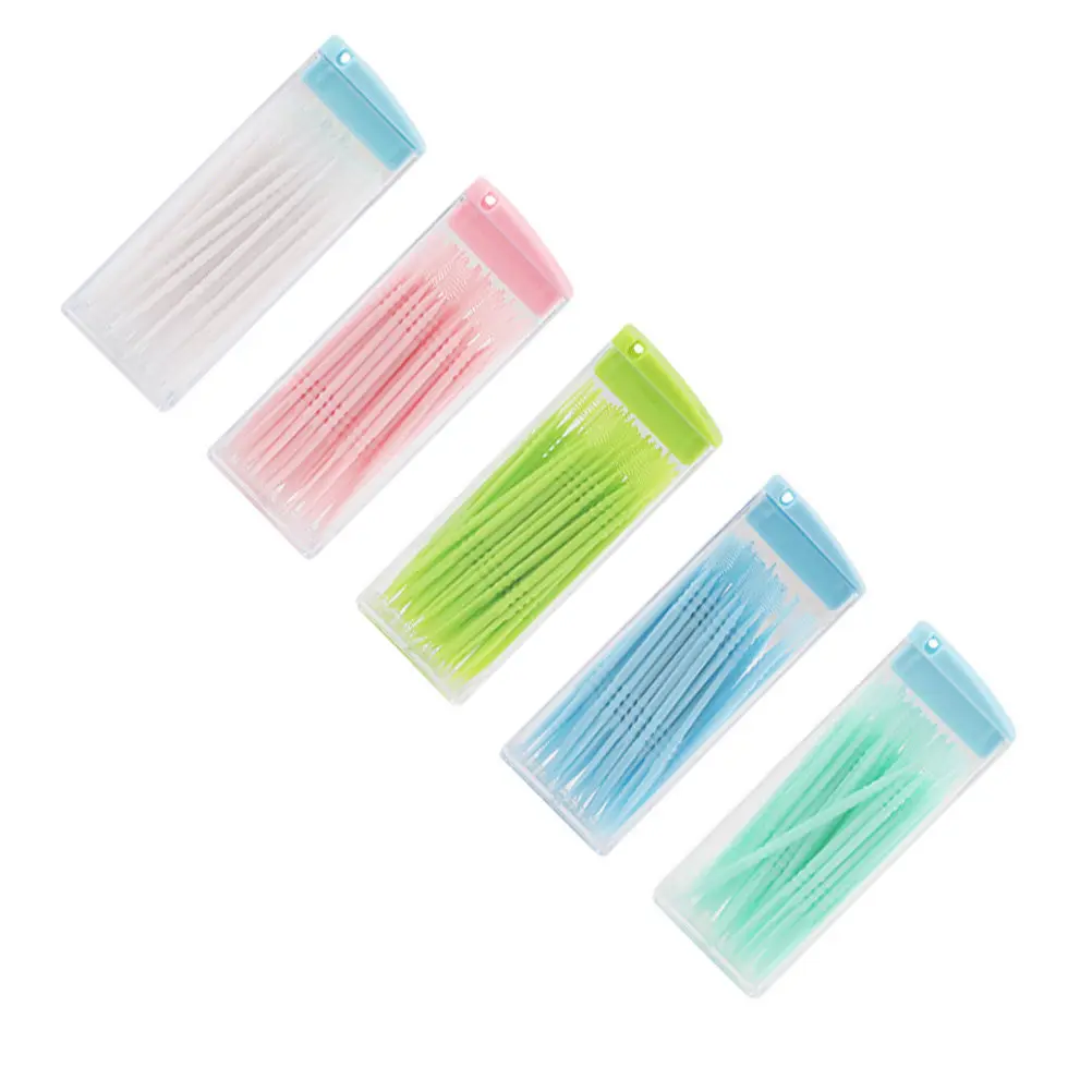 250Pcs 치과용 플라스틱 이쑤시개 컬러 미니 사이즈 치간 치아 스틱 구강 관리 치아 청소 도구 Fishbone