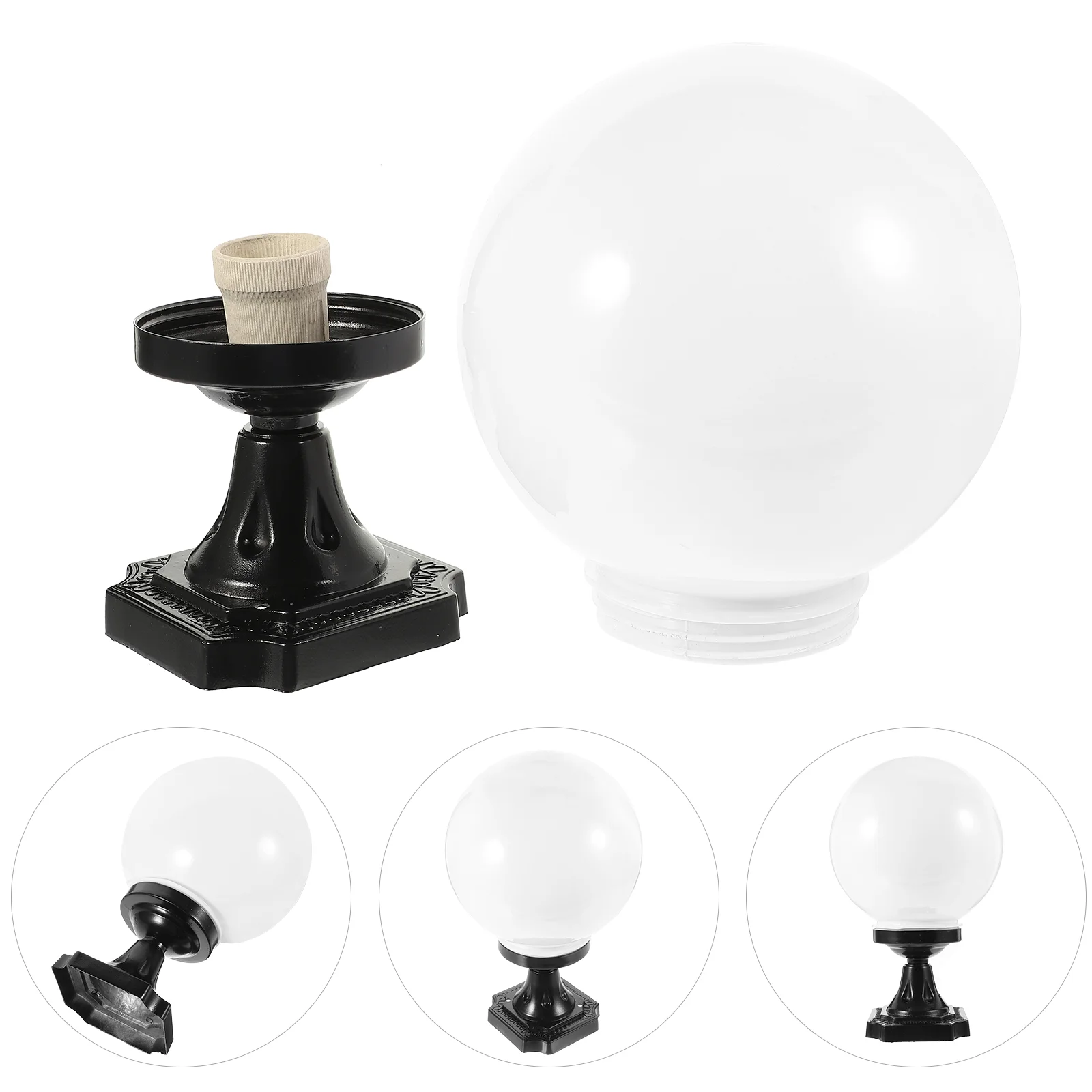 Garden Globe Lampshade Wall Replacement Acrylic Hanging Desk Aluminum Post Outdoor Wall Light 3 piece led christmas acrylic figure set indoor and outdoor