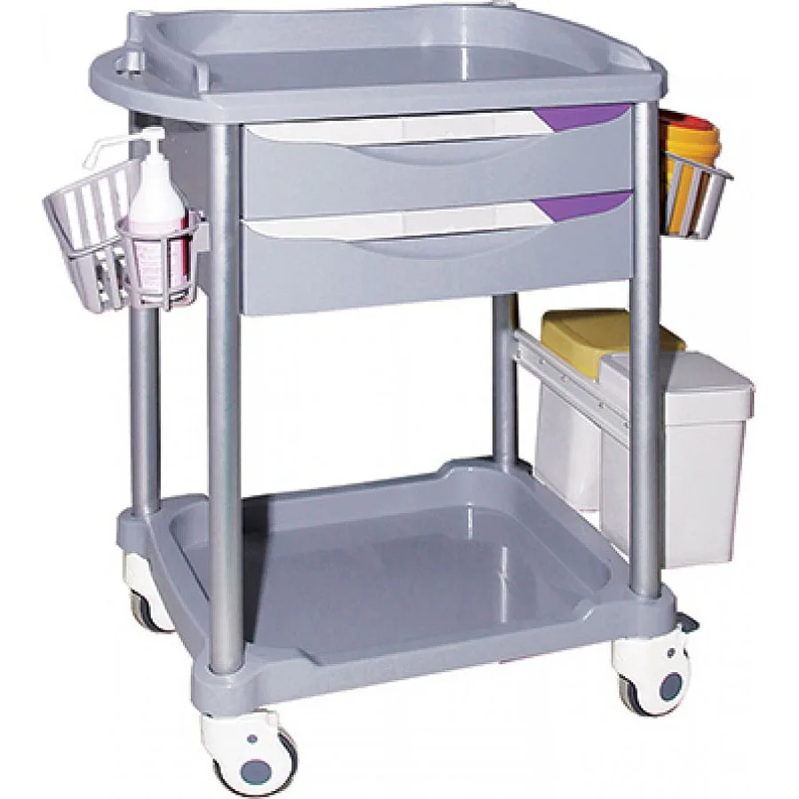 trolley medical cart ABS surface with many accessories  drug delivery service    for clinic use