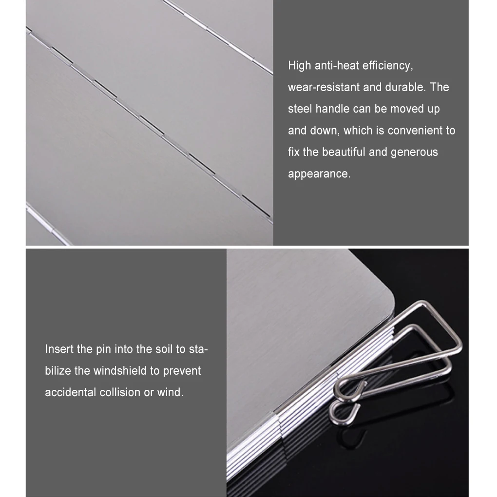 Description Picture 5 of itemGas Stove Wind Shield Small Outdoor Picnic Camping Burner Aluminum Alloy 9 Plates Windproof Screen Cooker Guard Cover