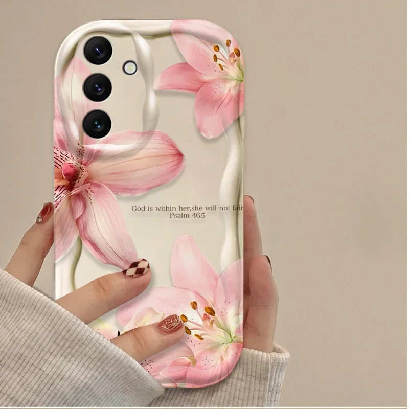 Pink Trumpet Flower Design Phone Case
