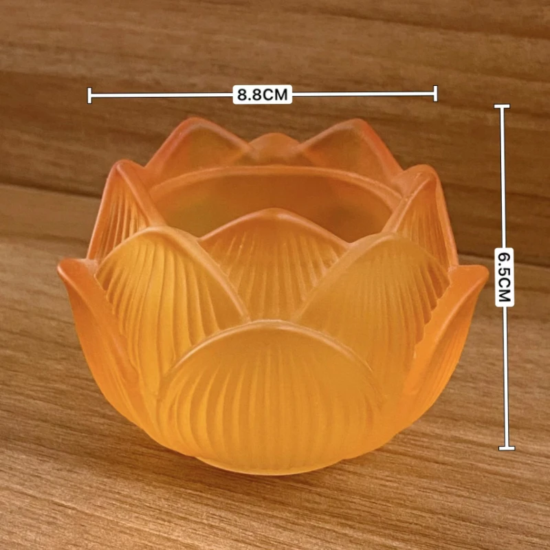 Glass Lotus Candle Holder for Home Decor