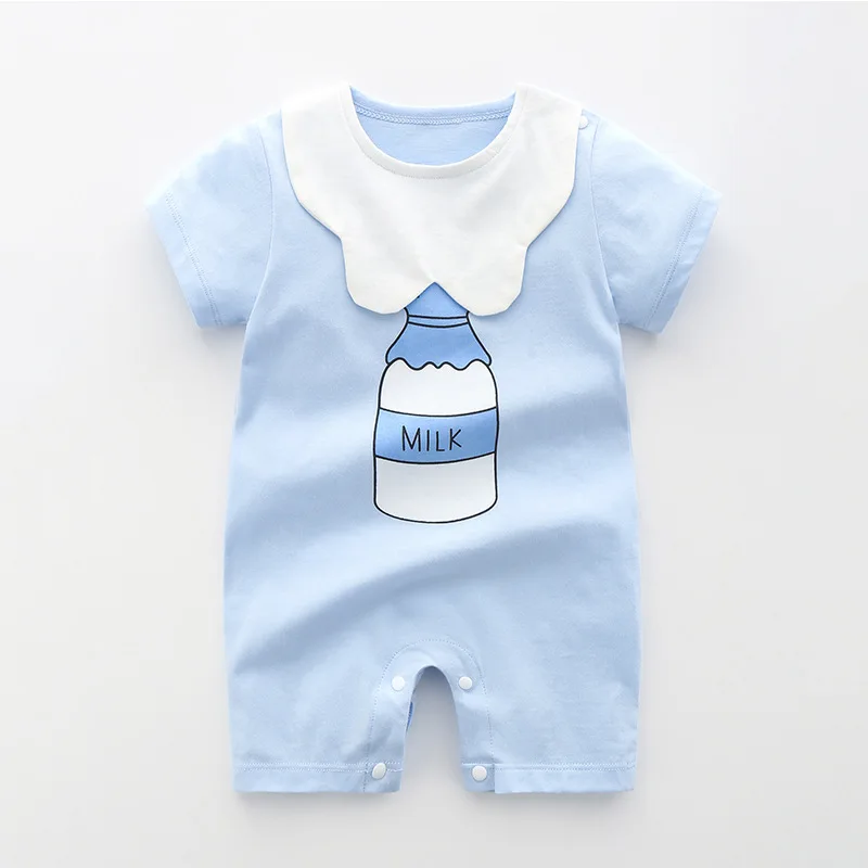 2022 Summer Short Sleeve Baby Girl Romper Cotton Infant Girls Clothes 0-3 Years Toddler Girl Romper Newborn Clothes Jumpsuits bulk baby bodysuits	