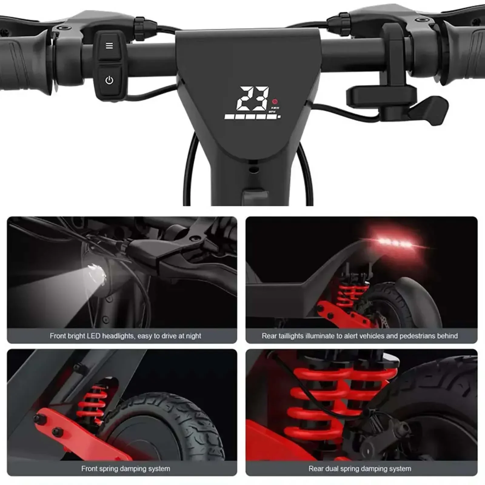 X10 2400W Dual Motor 48v Adult Electric Scooter Max Speed 65km/h Removable Battery 100km Range 11 Inch Tyres Detachable Escooter