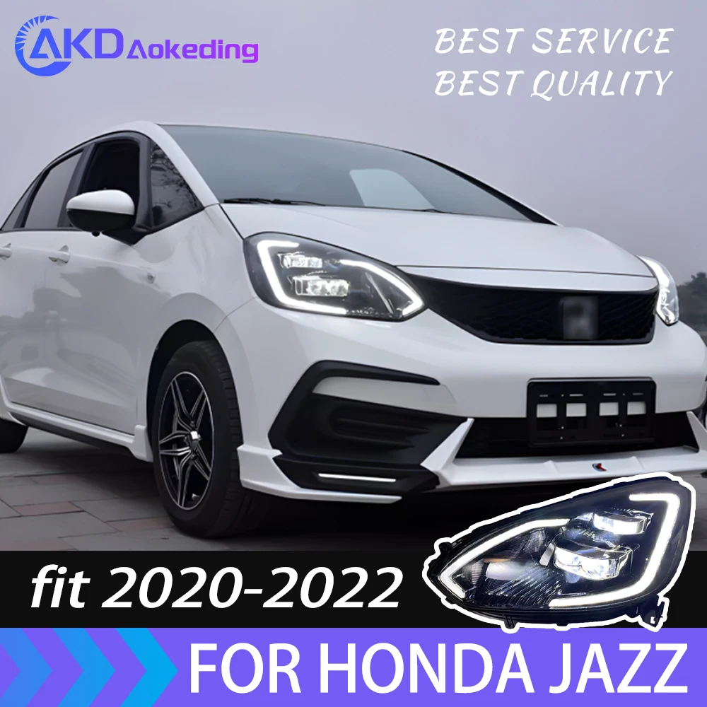 

Car Styling Headlights for Honda Jazz LED Headlight 2020-2022 New FIT Jazz Head Lamp DRL Signal Projector Lens Automotive