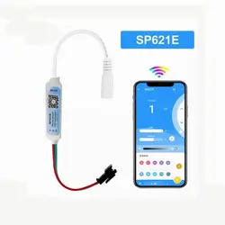 Piexls Music Bluetooth App Controller Addressable SP621E LED Strip Light Controller 3 PIN DC5-24V for WS2812B WS2811
