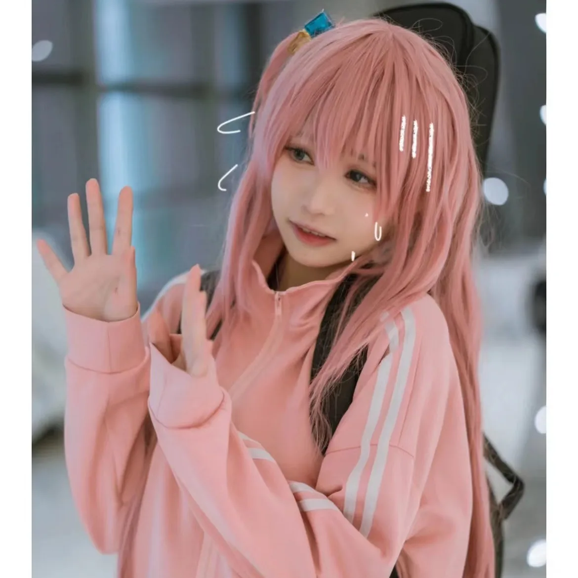 Anime Hitoribocchi no Marumaru Seikatsu Cosplay Wigs Bocchi Hitori Cosplay  Wig Heat Resistant Synthetic Halloween Party Hair - AliExpress