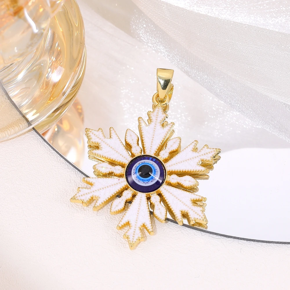 Juya 18K Gold versilbert bunte Emaille Kreuze Charms für DIY religiöse Rosenkranz griechischen bösen Blick Anhänger Schmuckherstellung – Detail 8