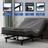 Adjustable Bed Base Frame,Electric Bed with Head and Foot Incline, Soft Cover & Zero Gravity & Wireless Remote with Backlight 4