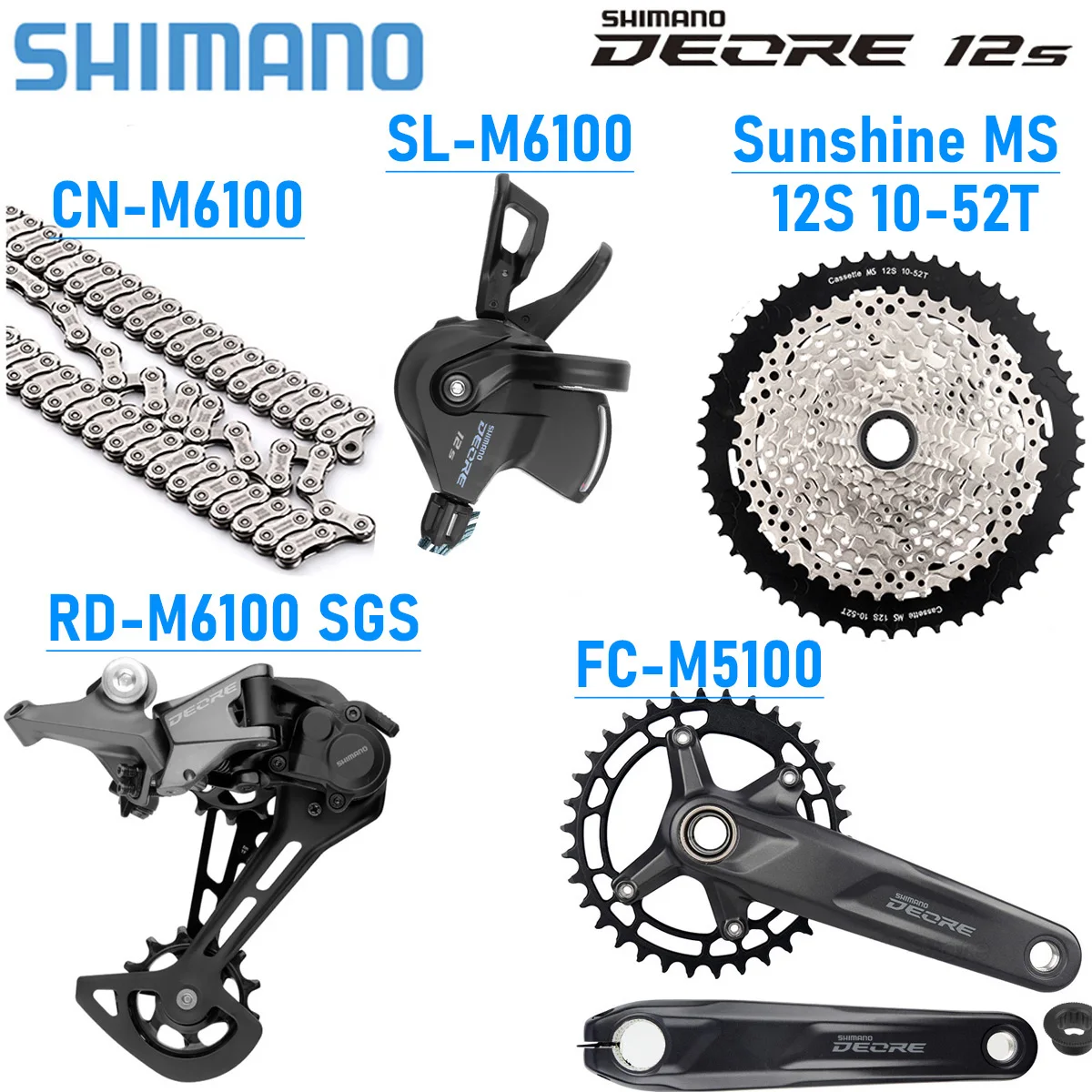 Shimano Deore M6100 12速セット11-50T S9580fa3cf27b4a388dce33b19c4e4