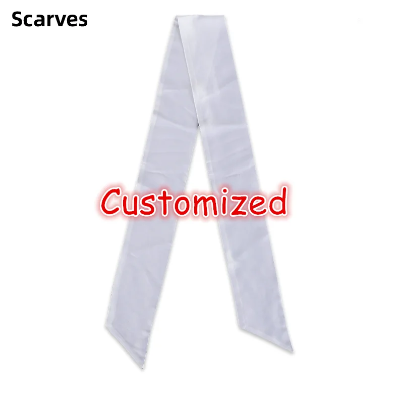 Your Own Design Fashion Anime Silk Scarves Summer Cartoon Neck Scarf Wrap Neckerchief Unisex Birthday Gift