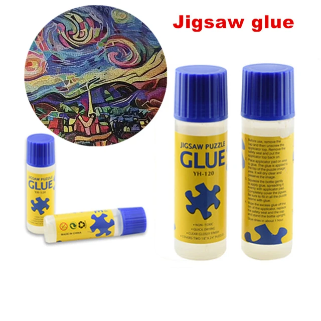 Lot de 2 bouteilles de colle transparente pour puzzle avec