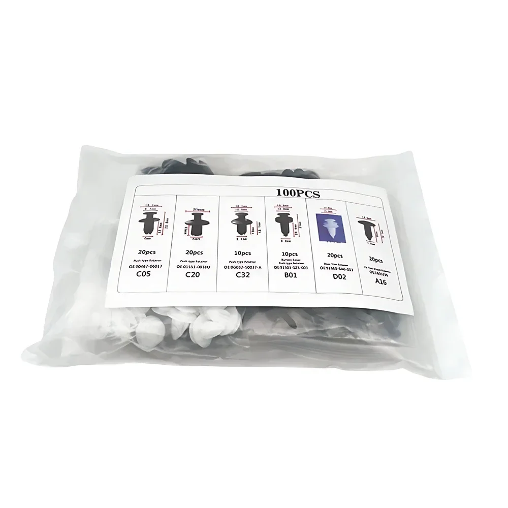 100x Clips De Parachoques De Guardabarros Clips De Remaches De Sujetador De Pasador De Panel De Puerta De Empuje De 9 Mm Nuevo Baoblaze Clips De Parachoques De Coche
