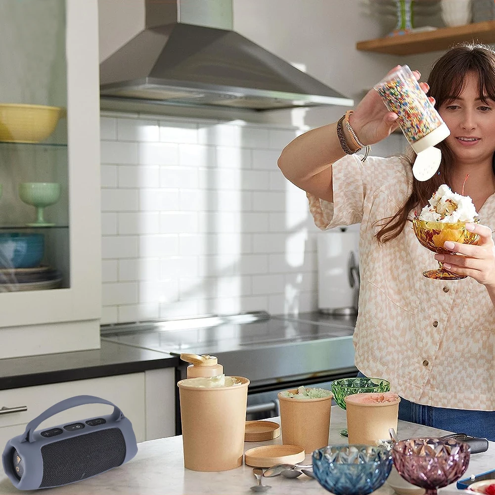 Custodia Protettiva In Silicone Custodia Protettiva Impermeabile Anti Goccia Con Tracolla Per Altoparlante Jbl Charge 5 Wi-Fi E Jbl Charge 5