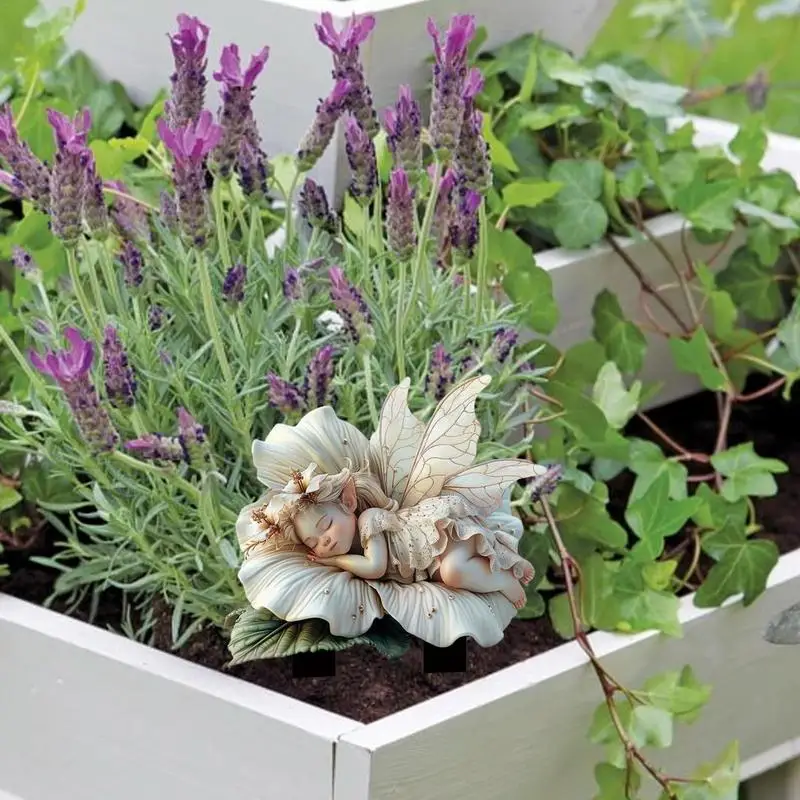 Garden Stakes Decor Outdoor Potted Plants Spikes Flower Shape Design Pot Decorations Stakes For Garden Farm