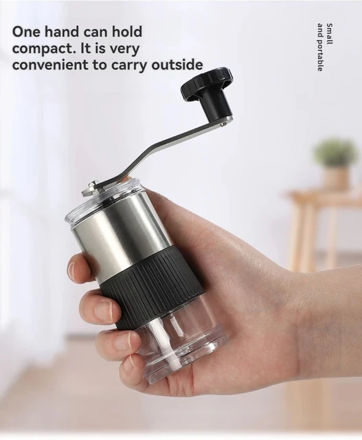 Mini 304 Stainless Mini Hand Shake Manual Grinding Convenient Steel Ceramic Core Coffee Bean Grinder Visual Coffee Machine 3