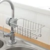 Stainless Steel Sponge Sink Organizer Rack Kitchen Accessories Drain Rack Storage Faucet Soap Holder Shelf Organizers 1