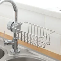 Stainless Steel Sponge Sink Organizer Rack Kitchen Accessories Drain Rack Storage Faucet Soap Holder Shelf Organizers 1