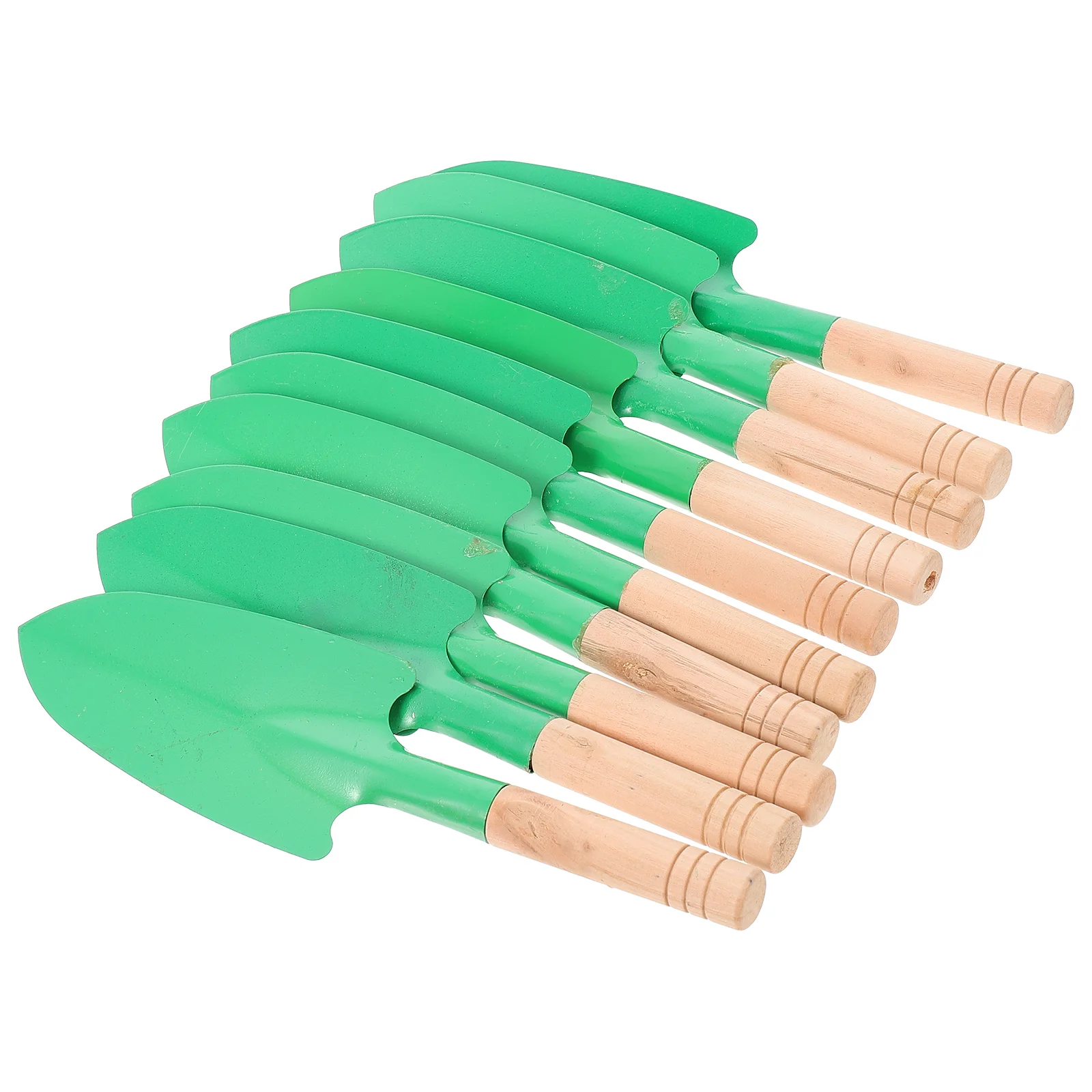 10 Pcs Wooden Handle Metal Spade Garden Tool Tools Succulent Planters Mini Trowels Gardening Planting Child Toys