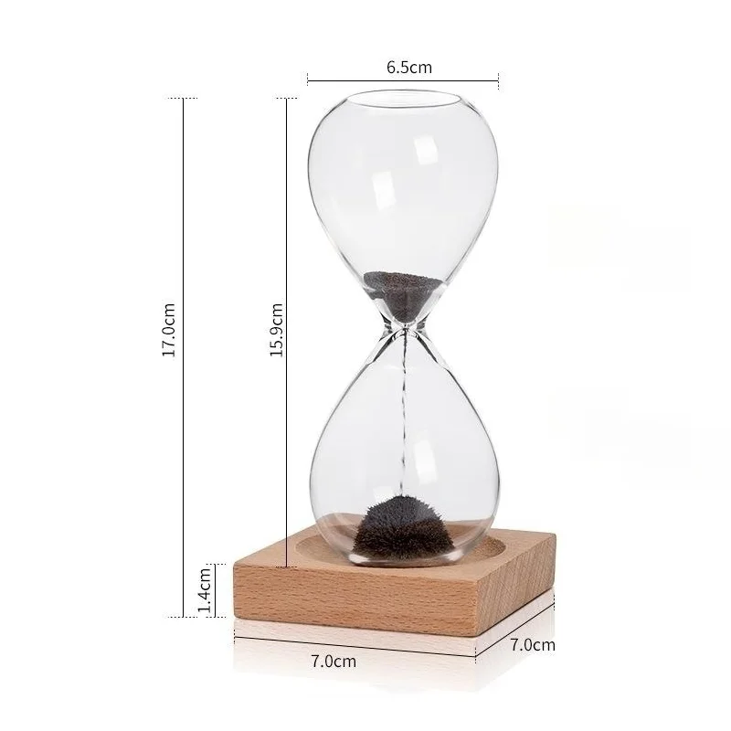 Creative Personality Magnetic Hourglass Unique  Home Office Decoration Magnet Sand Timer Decompression Toy Crafts Souvenir Gifts