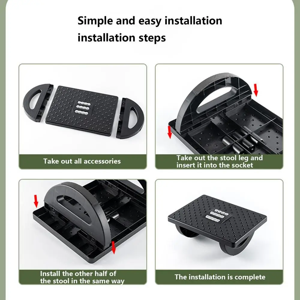 Under Desk Footrest Ergonomic Foot Massager Footrest With Non-slip Foot Pad And Massage Rollers For Under Desk At Work Study