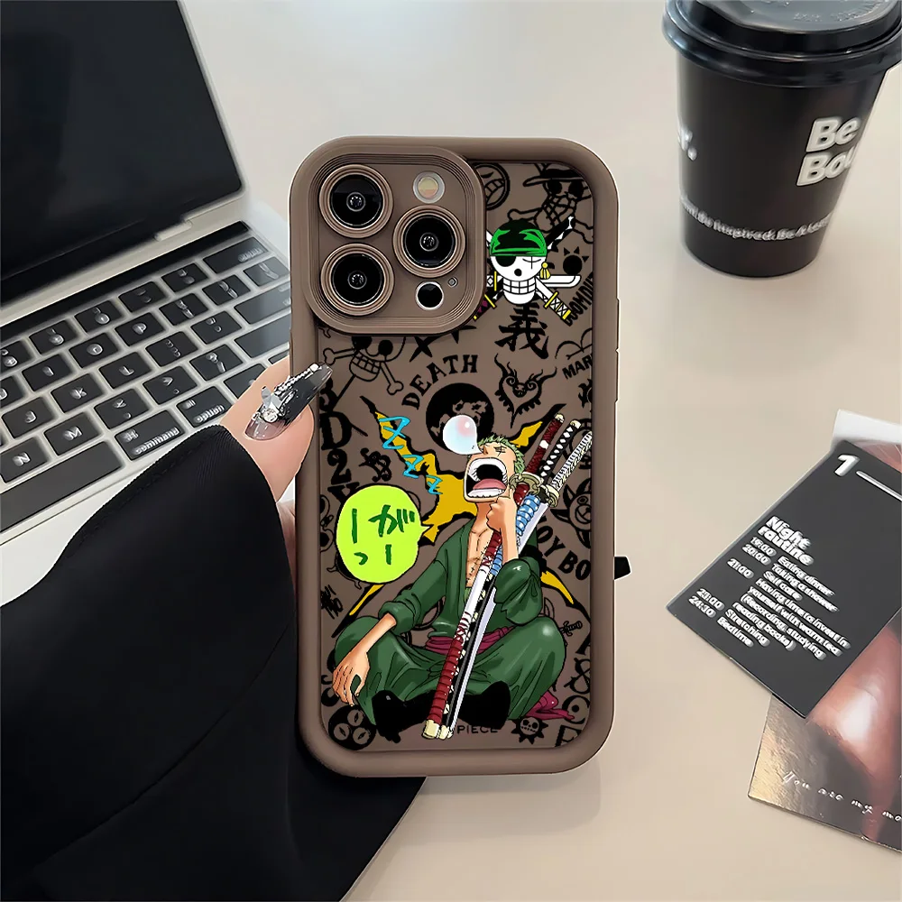 ตัวเลือกสินค้า เคสโทรศัพท์ลายอนิเมะวันพีช ลูฟี่ โซโล ป้องกันด้านหลัง TPU นิ่ม