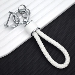 Premium TPU Car Key Case Cover with Keychain (White keychain 1)