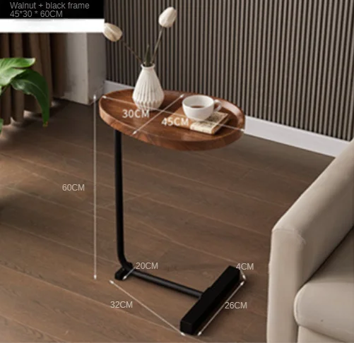 Nordic Modern Morocco And Simplicity Corner Table Living Room Home Sofa Side Table Hotel Homestay Bedside Side Table Wholesale Walnut black rack