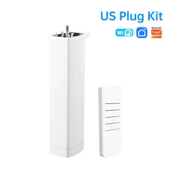 Smart WiFi/Zigbee Electric Curtain Shutter Motor with RF Remote & App Control - Motors and remote (US PLUG (WIFI))