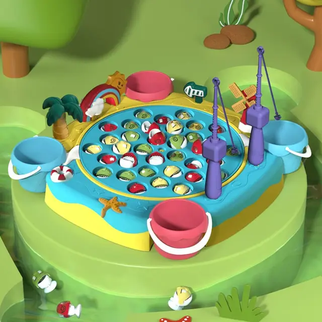 Montessori Magnetic Fishing Game for Children 4 to 6 Years Old Fish Games Toys for Boys Child Outdoor Water Table Play Beach Toy 4