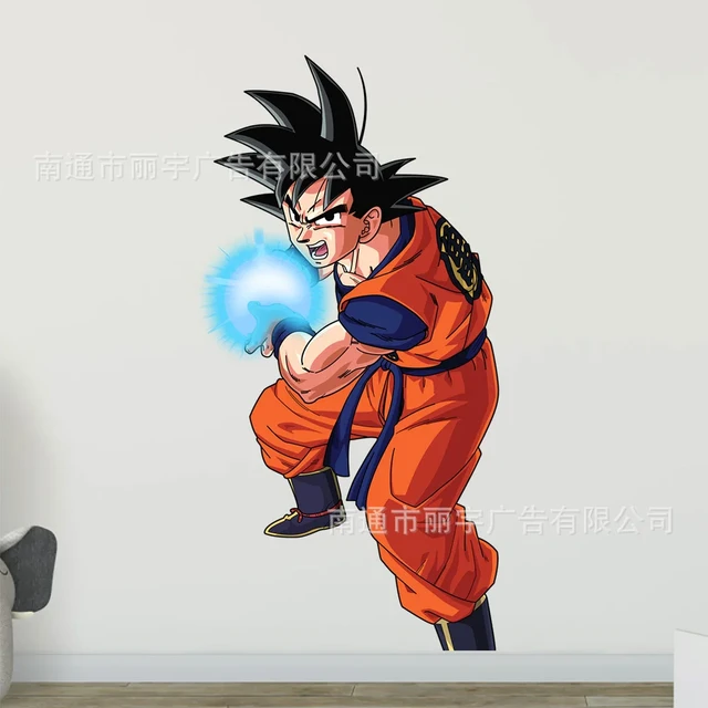 Dragon Ball Z Goku Adesivos de Parede Crianças Papel De Parede Dos Desenhos  Animados Anime Pintura